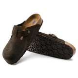 Birkenstock Boston Soft Footbed Suede Leather Clogs - Regular/Wide