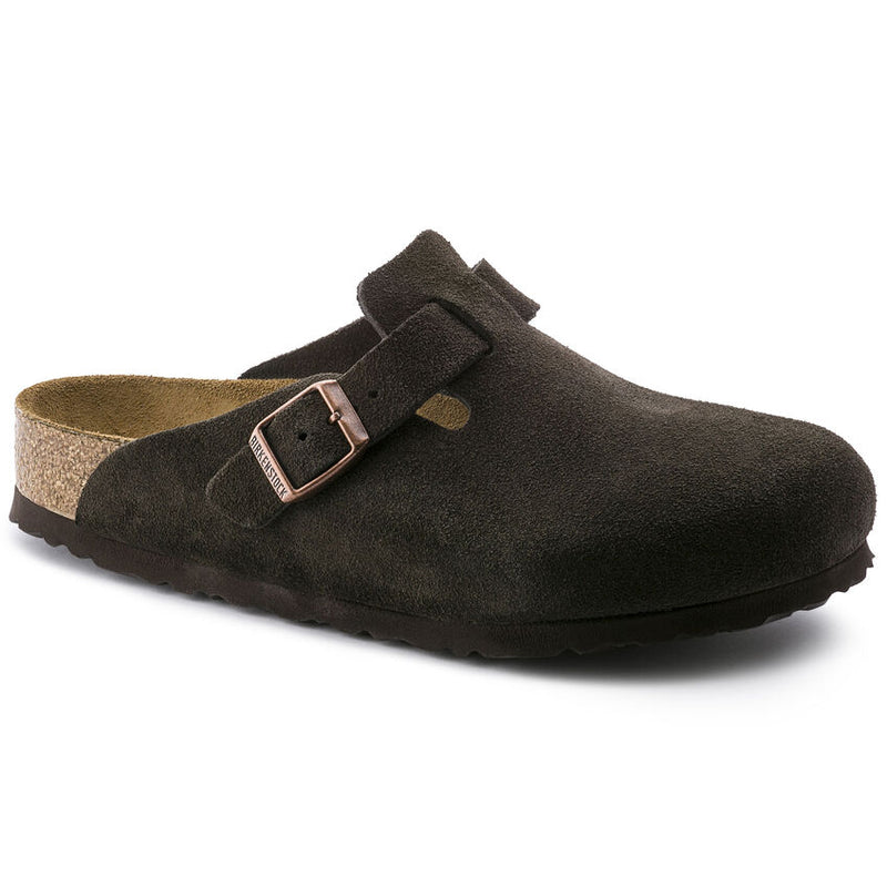 Birkenstock Boston Soft Footbed Suede Leather Clogs - Regular/Wide