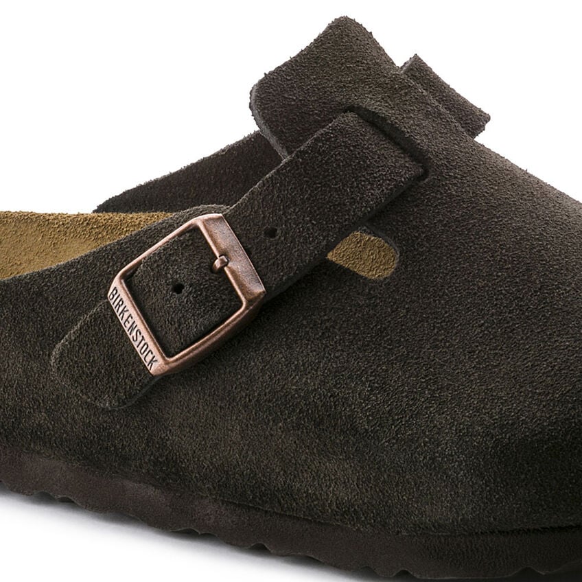 Birkenstock Boston Soft Footbed Suede Leather Clogs - Regular/Wide