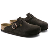 Birkenstock Boston Soft Footbed Suede Leather Clogs - Regular/Wide