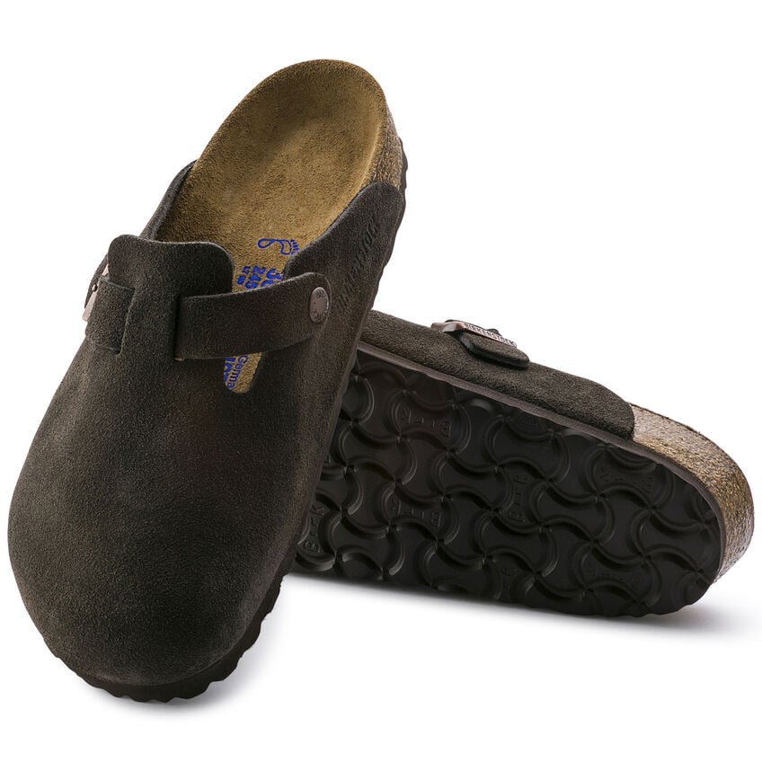 Birkenstock Boston Soft Footbed Suede Leather Clogs - Regular/Wide