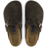 Birkenstock Boston Soft Footbed Suede Leather Clogs - Regular/Wide