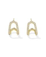 Kendra Scott Daphne Pave Gold Huggie Earrings