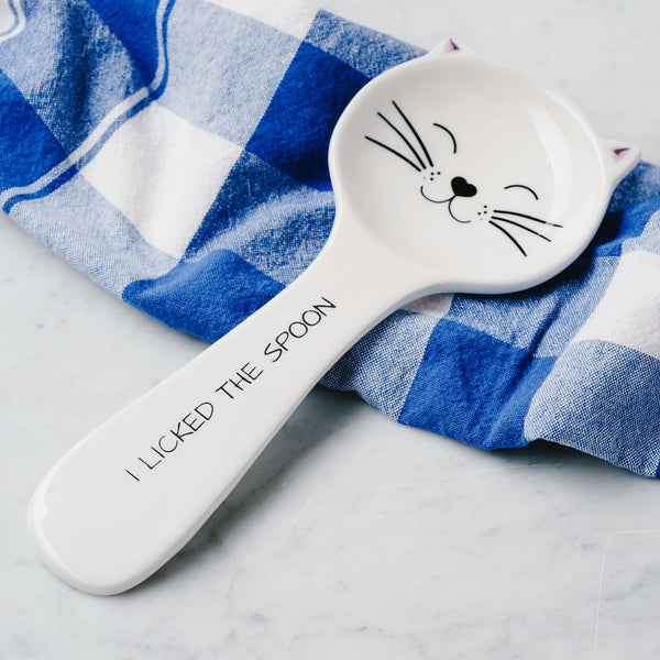 Pavilion Cat Licked the Spoon 10" Spoon Rest