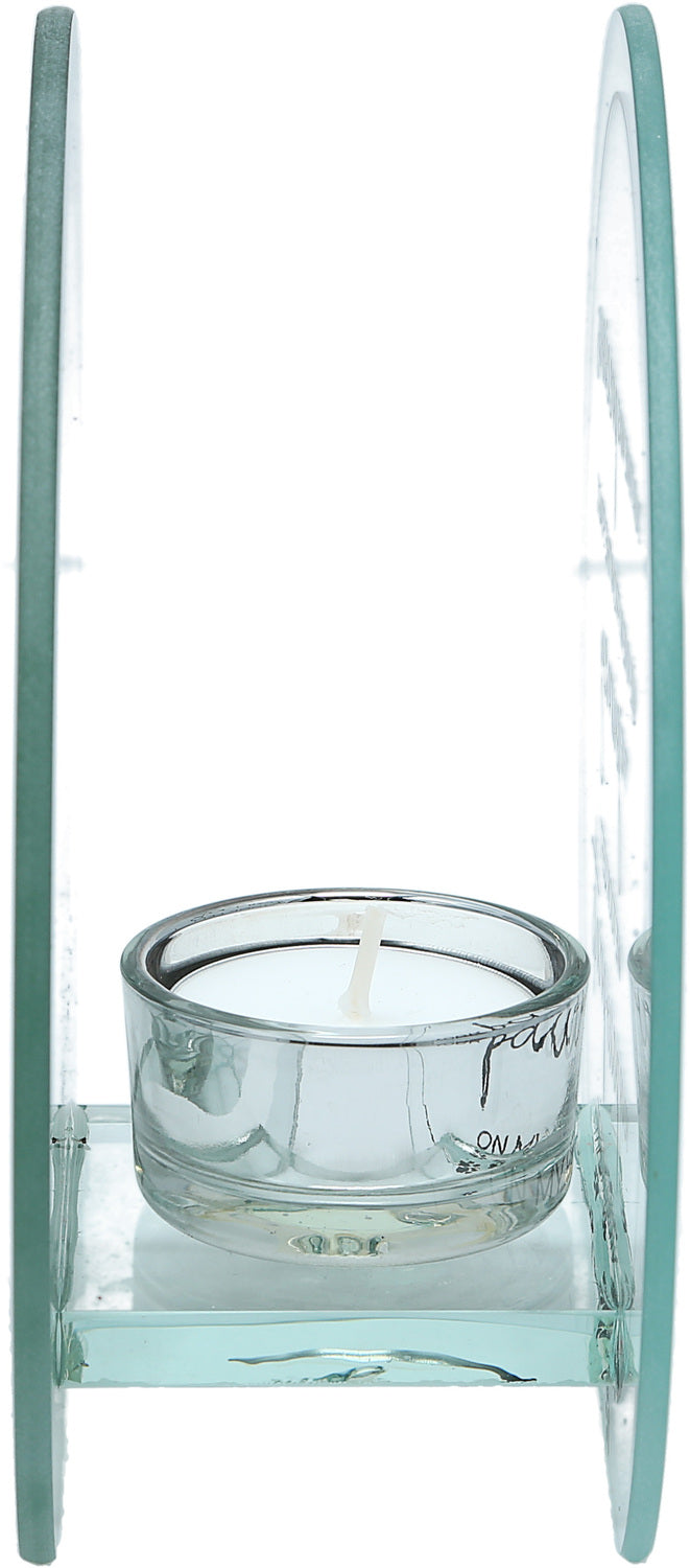 Pavilion The Journey 6" Mirrored Glass Candle Holder