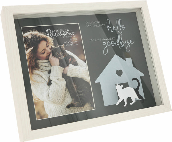 Pavilion Cat Goodbye 9.5" x 7.5" Shadow Box Frame