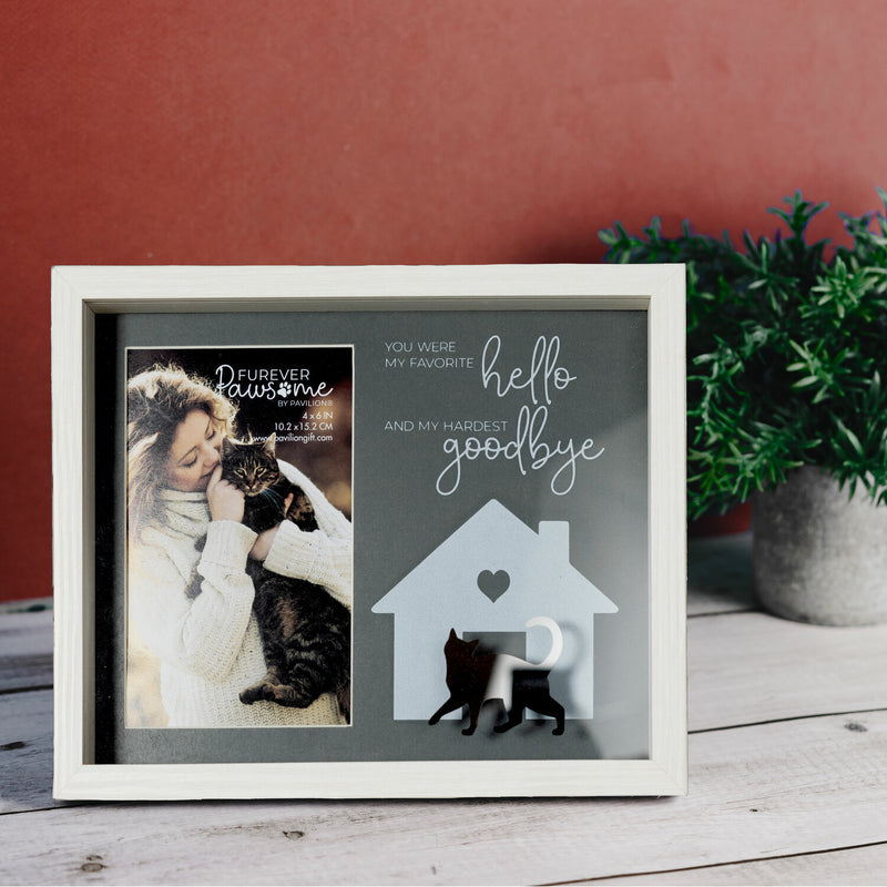 Pavilion Cat Goodbye 9.5" x 7.5" Shadow Box Frame