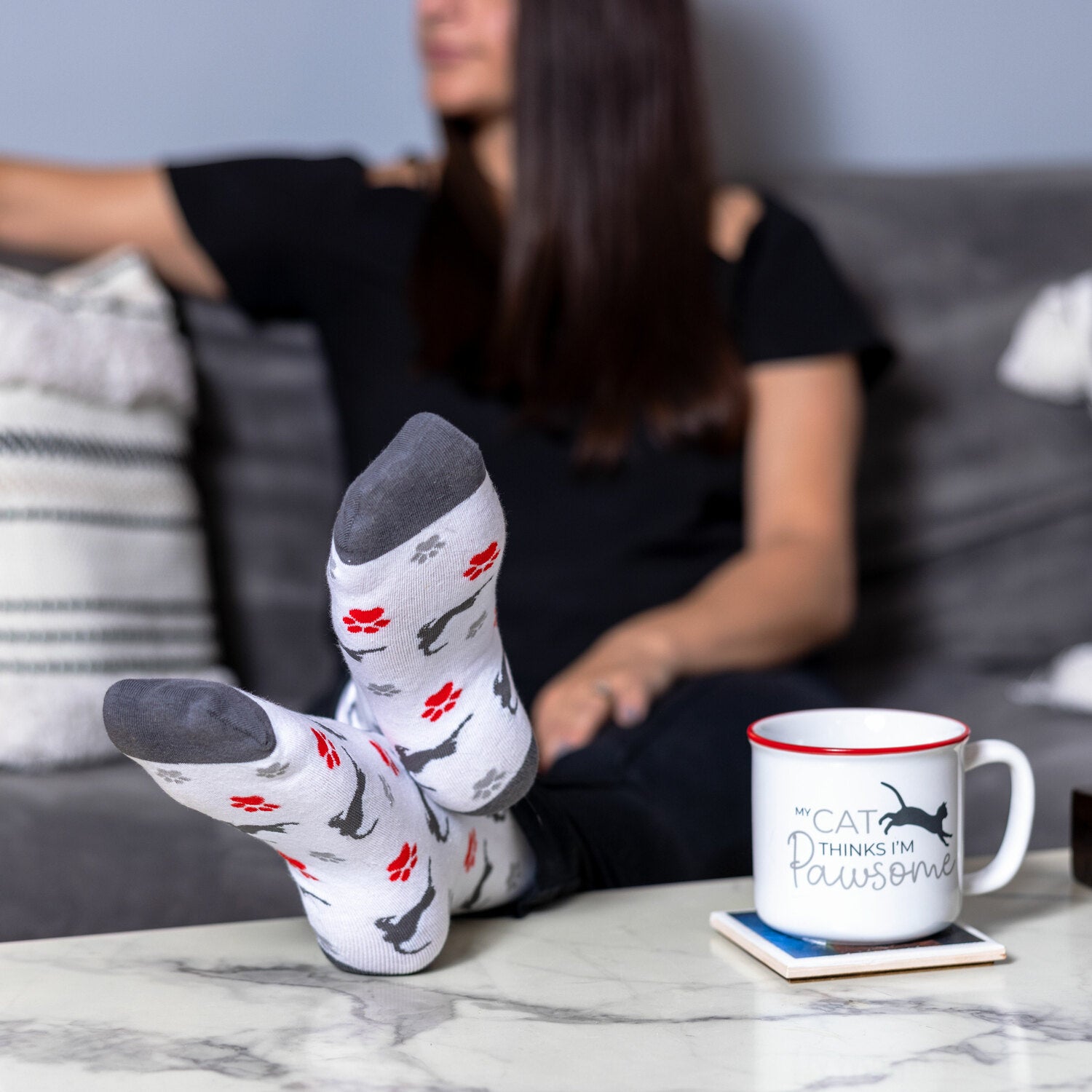 Pavilion My Cat 18 oz Mug & Crew Socks