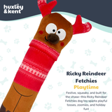 Huxley & Kent Fetchies Ricky Reindeer Dog Toy - Large