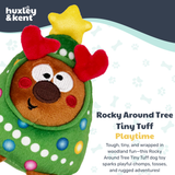 Huxley & Kent Tiny Tuff Rocky Around Tree Dog Toy