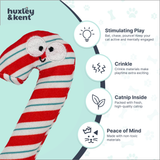Huxley & Kent Candy Cane Nipper Cat Toy