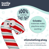 Huxley & Kent Candy Cane Nipper Cat Toy