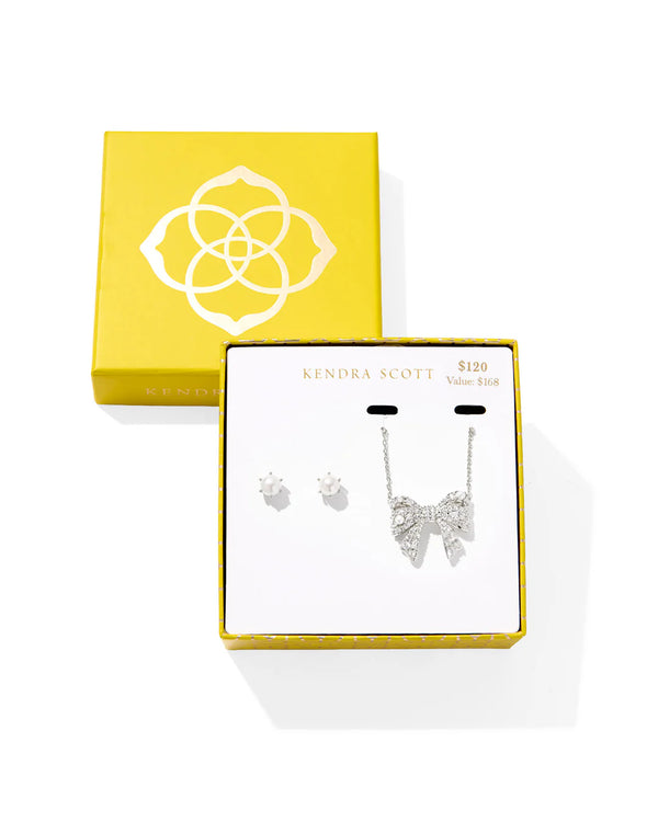 Kendra Scott Krista Bow & Aston Gift Set - Silver Plated