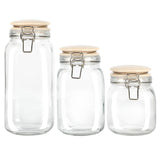 Martha Stewart Rindleton Glass Canister Set With Ceramic Lids - Set of 3