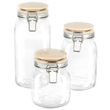 Martha Stewart Rindleton Glass Canister Set With Ceramic Lids - Set of 3