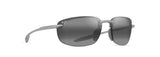Maui Jim Ho'okipa Ultra Metal Matte Silver Frame - Neutral Gray Lens - Polarized Sunglasses