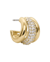 Kate Spade Tiny Twinkles Pave Trio Huggies - Gold Plated