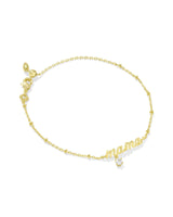 Kendra Scott Mama Crystal Delicate Bracelet - Gold-Plated