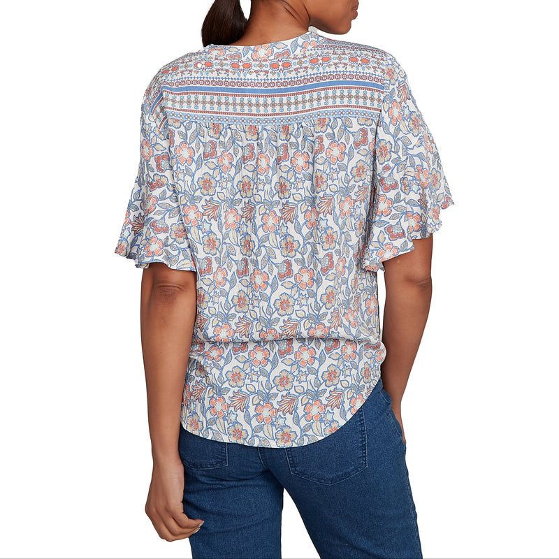 Ruby Rd. Womens Elbow Sleeve Top
