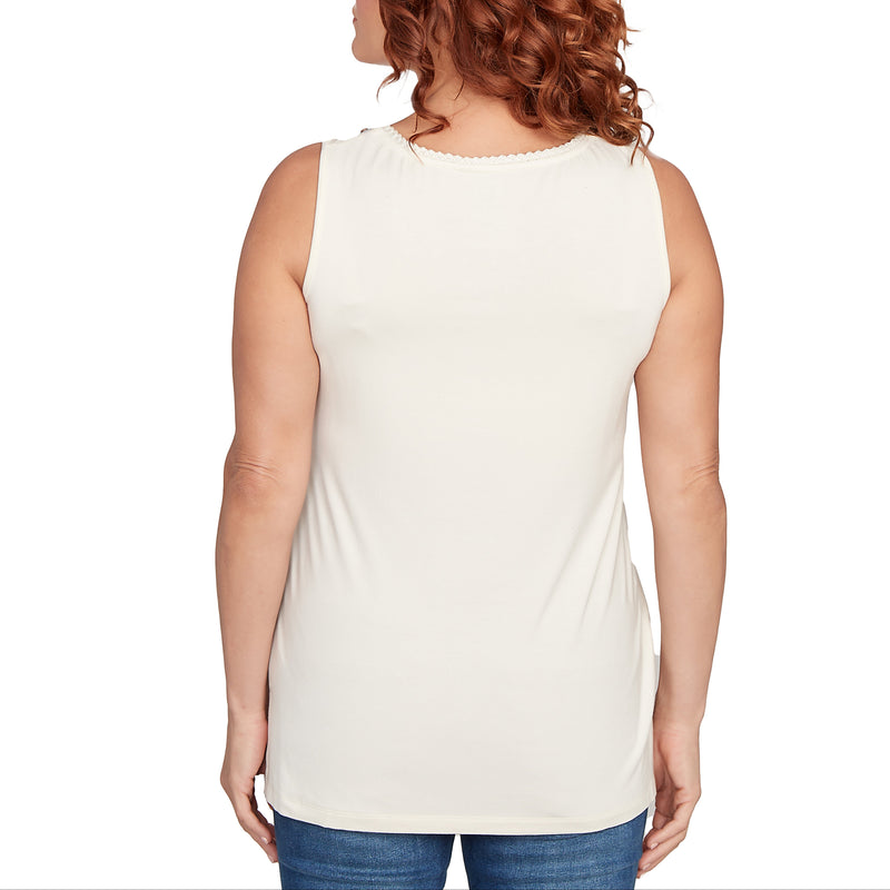 Ruby Rd. Womens Solid Sleeveless Knit Top