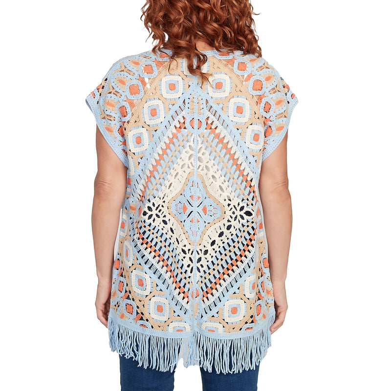 Ruby Rd. Womens Crochet Cardigan