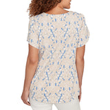 Ruby Rd. Womens Print Knit Short Sleeve Top