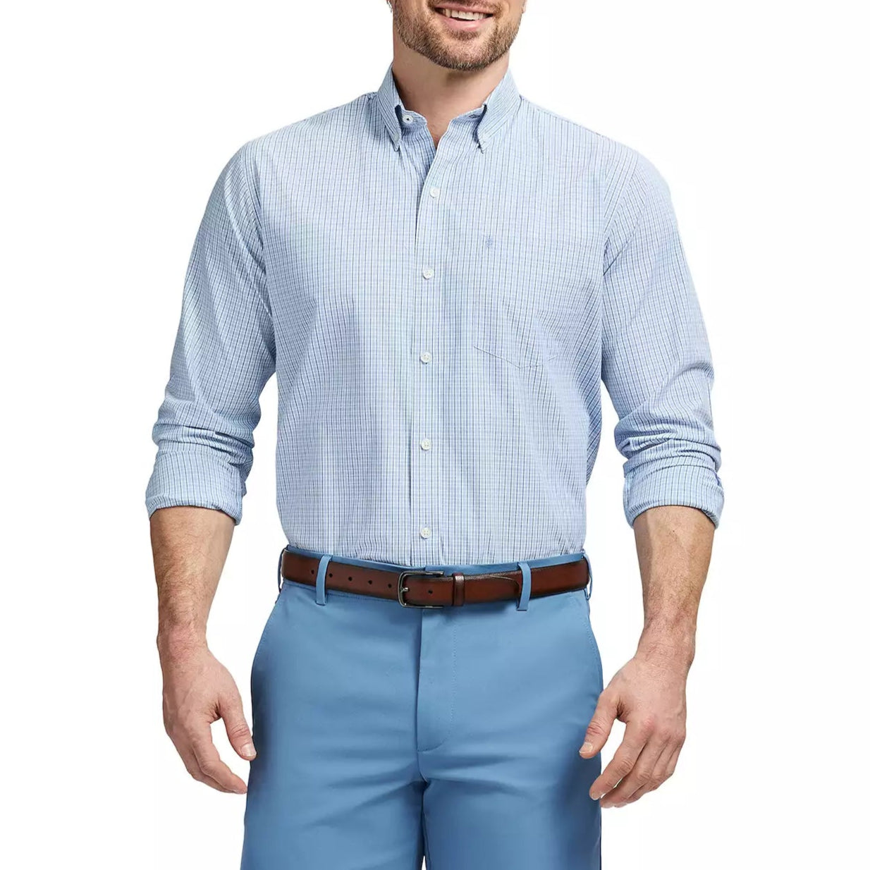 IZOD Mens Performance Woven Long Sleeve Shirt
