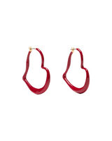 Kate Spade Red Heart Huggie Hoop Earrings