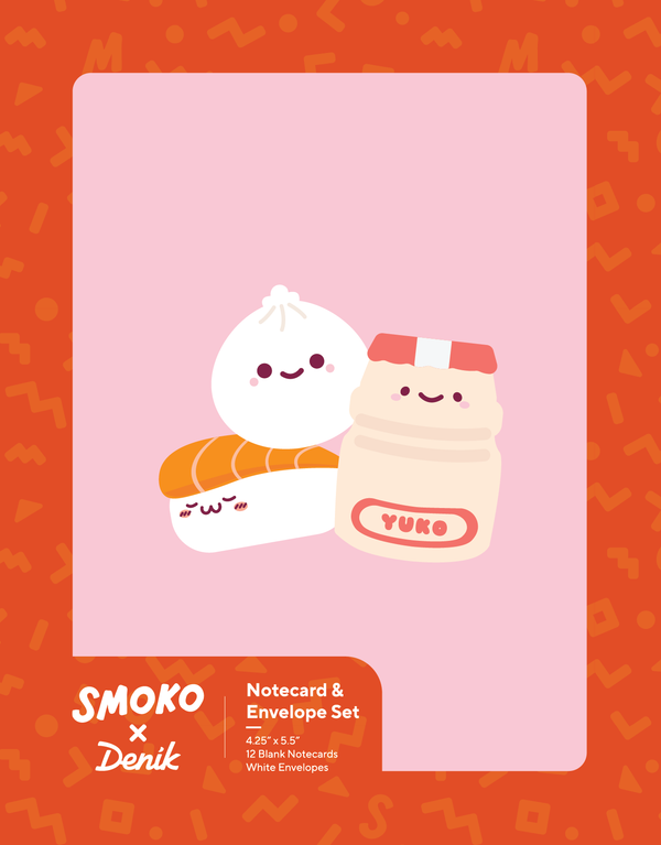 Denik Kawaii Food Pattern Notecards