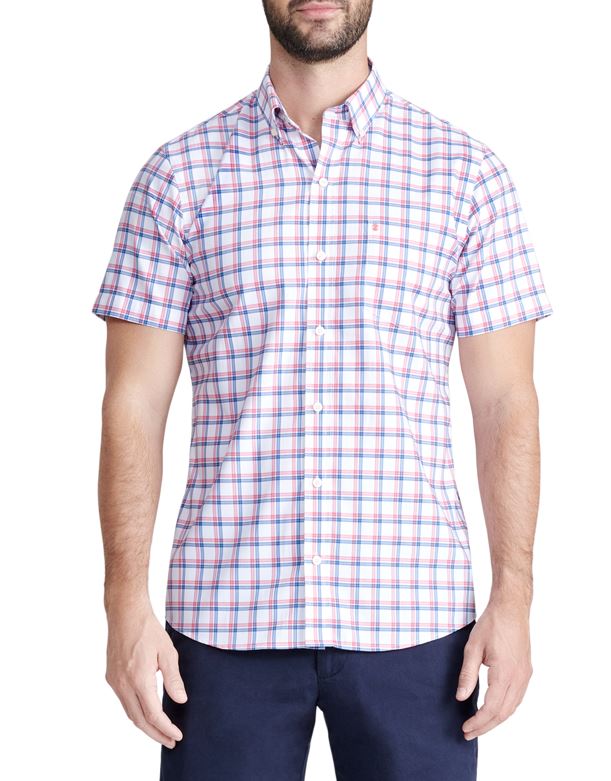 izod mens dress shirts IZOD Mens Sorona Short Sleeve Button Down Shirt – ShopCGX
