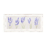 Evergreen 20"W x 9"H Lilacs Hand Painted Screen Wood Frame Wall Decor
