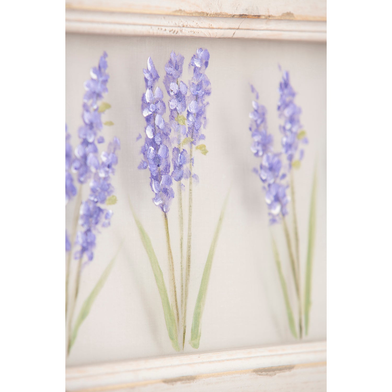 Evergreen 20"W x 9"H Lilacs Hand Painted Screen Wood Frame Wall Decor