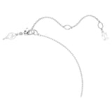 Swarovski Stilla Square Cut Pendant Necklace - White and Rhodium Plated