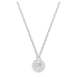 Swarovski Dextera Pendant Necklace, Round Cut, Sphere, White, Rhodium Plated