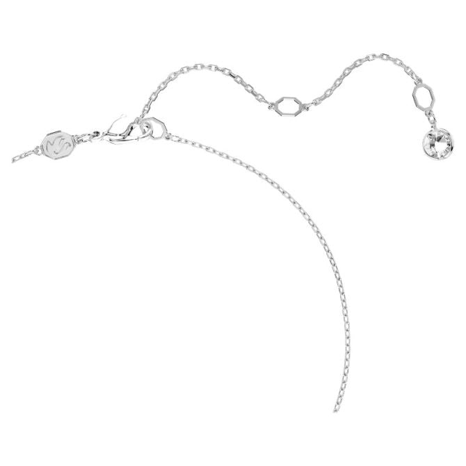 Swarovski Dextera Pendant Necklace, Round Cut, Sphere, White, Rhodium Plated