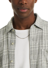Nautica Mens Plaid Knit Button-Up Long Sleeve Shirt