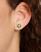 Kate Spade Little Luxuries Green 6mm Square Stud Earrings