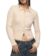Lucky Brand Womens Peterpan Collar Cardigan Sweater