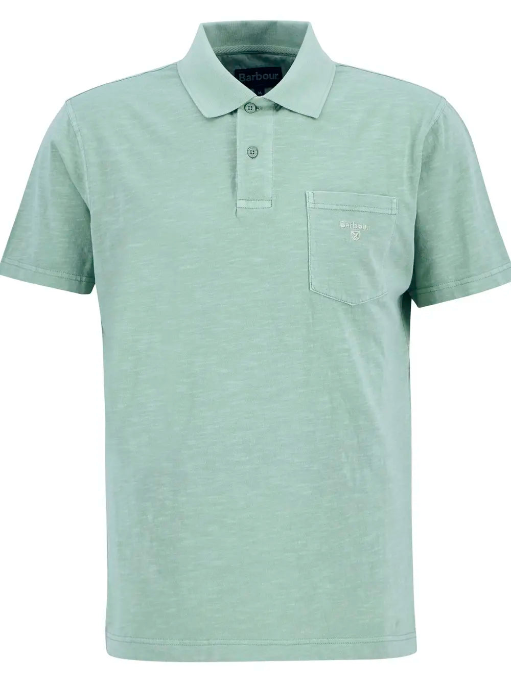 Barbour Mens Pigment Dye Slub Short Sleeve Polo Shirt