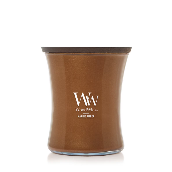 WoodWick Medium Hourglass Precious Metals Candle - Marine Amber