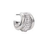 Kate Spade Tiny Twinkles Pave Trio Huggies - Silver Plated
