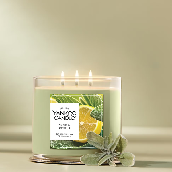 Yankee Candle 3-Wick Candle - Sage & Citrus