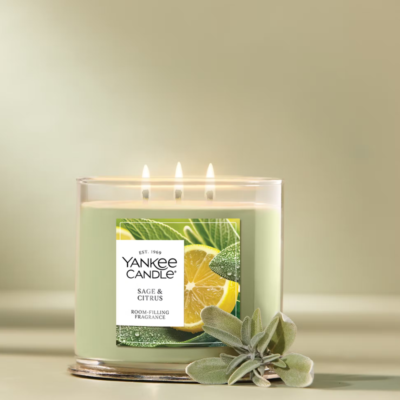 Yankee Candle 3-Wick Candle - Sage & Citrus