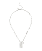 COACH Silver Quilted Cut Out Star Pendant Necklace
