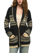 Lucky Brand Womens Shawl Collar Fair Isle Cardigan