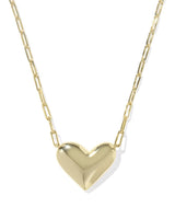 Kendra Scott Mother Of Pearl Ari Heart Statement Short Pendant Necklace - Gold Plated