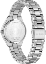 Citizen Womens Silhouette Crystal Watch - Silver-Tone Stainless Steel Bracelet
