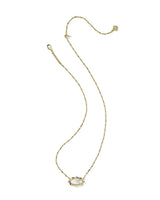 Kendra Scott Elisa Gold Scallop Frame Short Pendant Necklace - Natural Mother Of Pearl