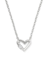 Kendra Scott Emery Silver Heart Short Pendant Necklace