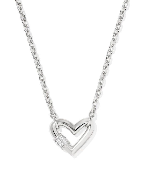 Kendra Scott Emery Silver Heart Short Pendant Necklace